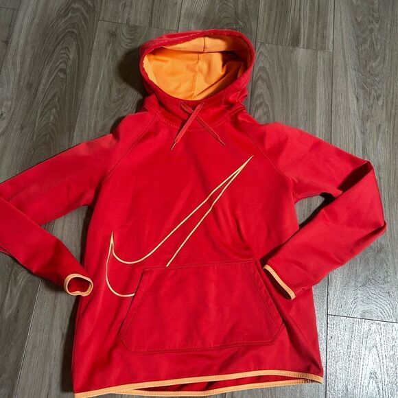 Women’s Nike hoodie size medium pink with coral swoosh - Picture 1 of 4